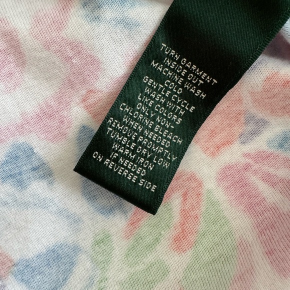 Lauren Ralph Lauren Short Sleeve Floral Top - Picture 6 of 6